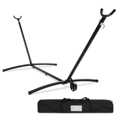 Portable Heavy-Duty Steel Hammock Stand w/ Built-In Wheel, Case - 9ft - Lot 112