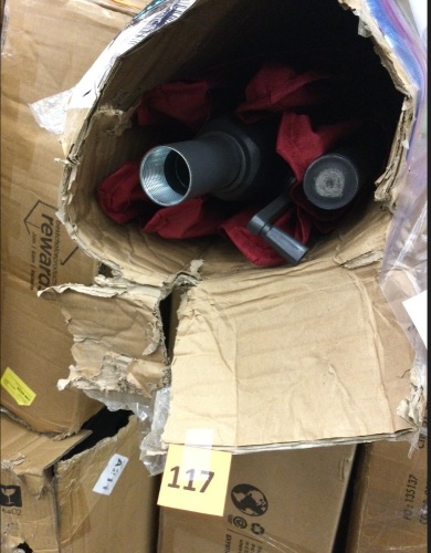 Patio Umbrella, Crank Lift, Red - Lot 117