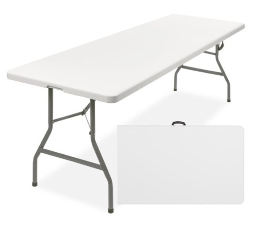 8ft Portable Folding Plastic Dining Table w/ Handle, Lock - Lot 122