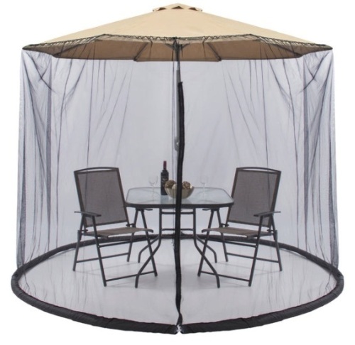 Adjustable Bug Net Accessory for Patio Umbrella w/ Zippered Door - 9ft - Lot 164