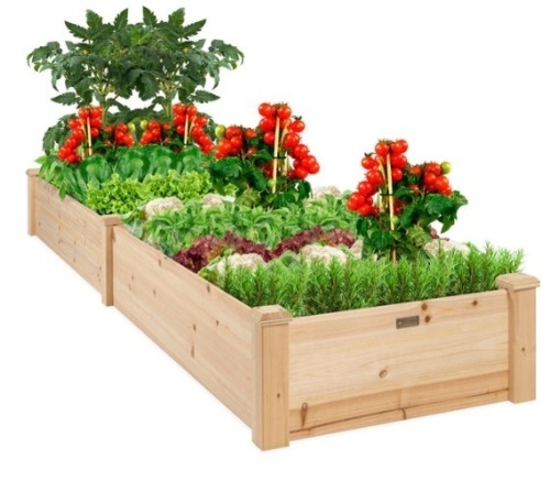 8x2ft Wooden Raised Garden Bed Planter for Garden, Lawn, Yard - Lot 173