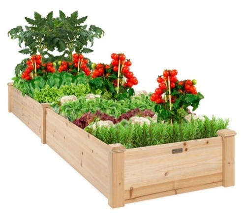 8x2ft Wooden Raised Garden Bed Planter for Garden, Lawn, Yard - Lot 174