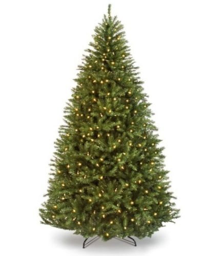Pre-Lit Hinged Douglas Artificial Christmas Tree w/ Stand, 6ft - Lot 208