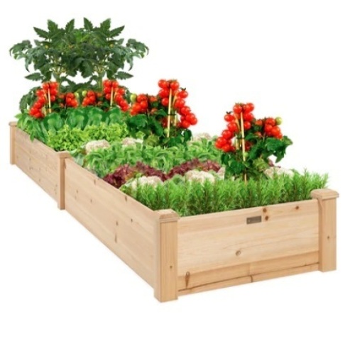 8x2ft Wooden Raised Garden Bed Planter - Lot 29