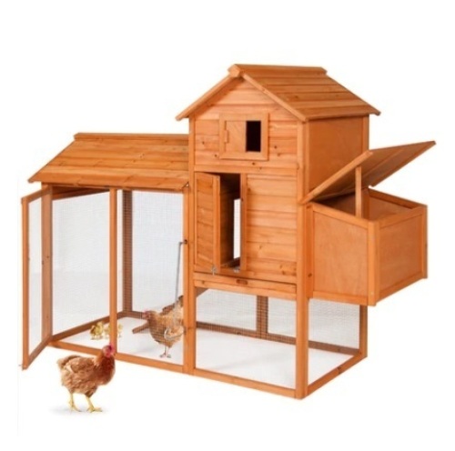 Multi-Level Wooden Chicken Coop, 80in - Lot 34
