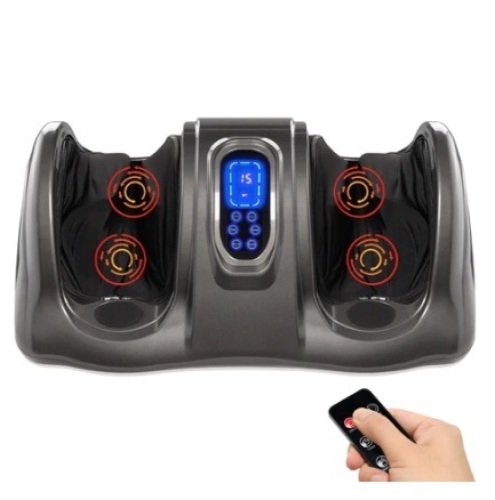 Therapeutic Foot Massager w/ High Intensity Rollers, Remote, 3 Modes, Black, Appears New - Lot 46