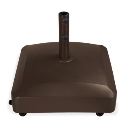 Fillable Mobile Umbrella Base Stand w/ 4 Wheels, 2 Locks, 137lb Capacity, Bronze, Appears New - Lot 56