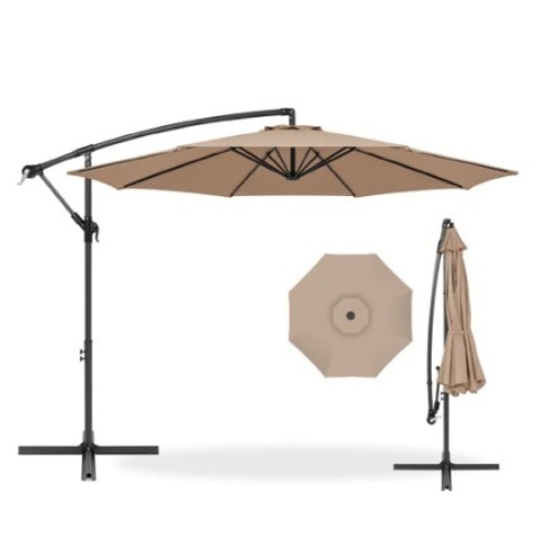 Offset Hanging Patio Umbrella - 10ft, Tan, Appears New - Lot 58