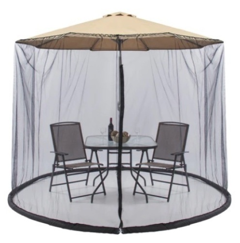 Adjustable Bug Net Accessory for Patio Umbrella w/ Zippered Door - 9ft, Appears New - Lot 51