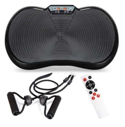 Vibration Plate Exercise Machine Full Body Fitness Platform w/ Bands, Color Unknown, Appears New - Lot 52