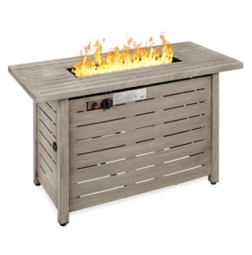 50,000 BTU Steel Propane Gas Fire Pit w/ Auto Ignition - 42in, Gray - Lot 67
