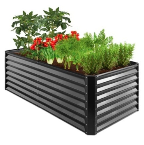 Outdoor Metal Raised Garden Bed, 6x3x2ft, Gray, Appears New - Lot 71