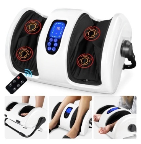 Reflexology Shiatsu Foot Massager w/ High-Intensity Rollers, Remote Control, Pearl White, Appears New - Lot 79