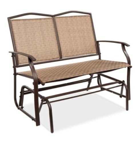 2-Person Patio Loveseat Swing Glider, Bench Rocker w/ Armrests, Appears New  - Lot 86