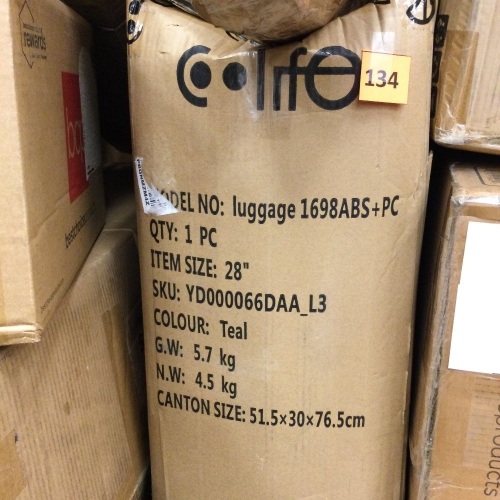 Coolife Luggage 28" Teal, Appears New - Lot 134