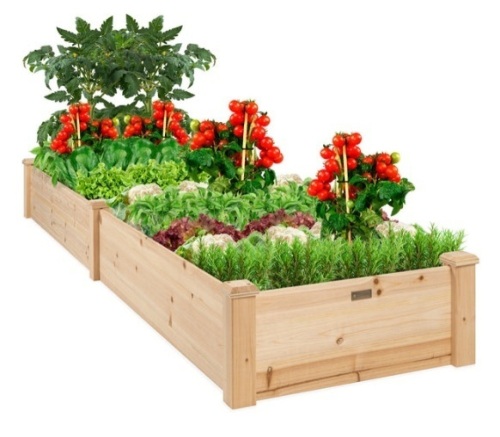 8x2ft Wooden Raised Garden Bed Planter for Garden, Lawn, Yard - Lot 250