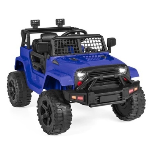 12V Kids Ride-On Truck Car w/ Parent Remote Control, Spring Suspension, Blue - Lot 372