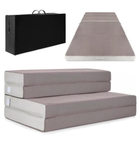 Folding Portable Mattress Topper w/ Plush Foam, 4in, Twin - Lot 388