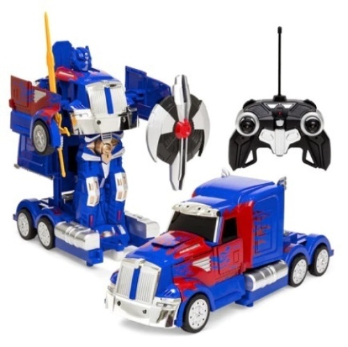 27MHz Transforming Semi-Truck Robot RC Toy w/ Dance Modes, Music - Lot 402