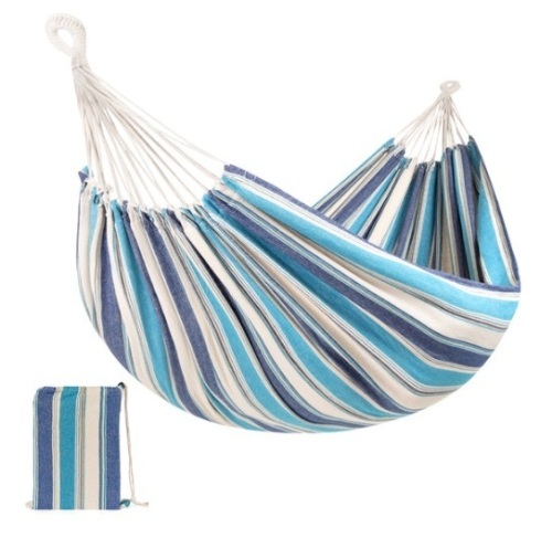 2-Person Brazilian-Style Double Hammock w/ Portable Carrying Bag, Ocean - Lot 269