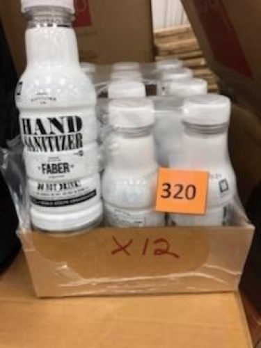 Faber Hand Sanitizer 16oz PET bottles- 12 pack - Lot 320