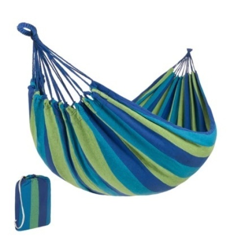 2-Person Brazilian-Style Double Hammock w/ Portable Carrying Bag, Blue - Lot 427