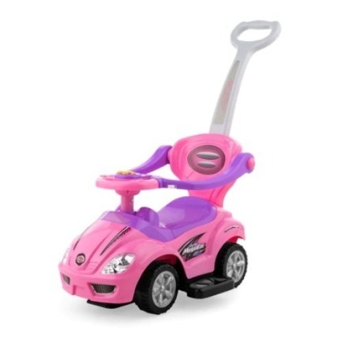 3-in-1 Kids Push Car w/ Handle and Horn, Pink, Appears New - Lot 428