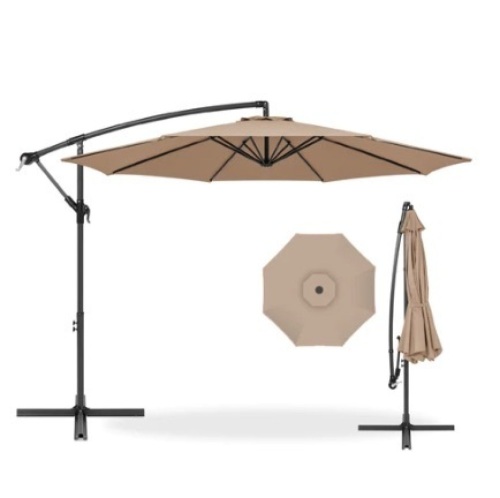 Offset Hanging Patio Umbrella - 10ft, Tan, Appears New - Lot 443