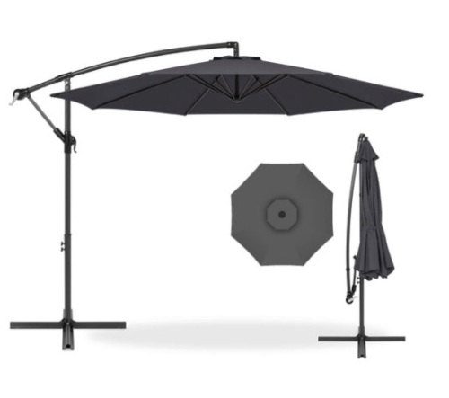 Offset Hanging Patio Umbrella - 10ft, Gray - Lot 468