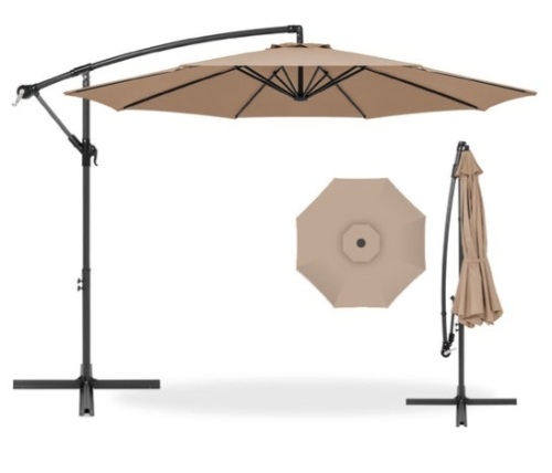 Offset Hanging Patio Umbrella - 10ft, Tan - Lot 469