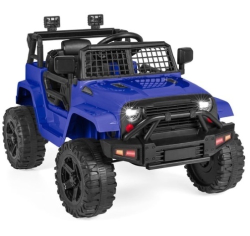 12V Kids Ride-On Truck Car w/ Parent Remote Control, Spring Suspension, Blue - Lot 474