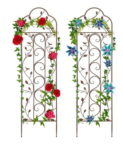 Set of 2 Iron Arched Garden Trellis - Lot 515