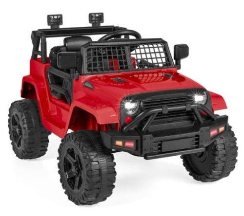 12V Kids Ride-On Truck Car w/ Parent Remote Control, Spring Suspension, Red - Lot 521