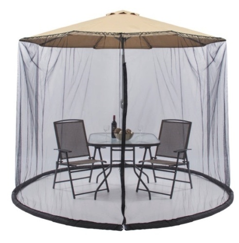 Adjustable Bug Net Accessory for Patio Umbrella w/ Zippered Door - 9ft - Lot 527