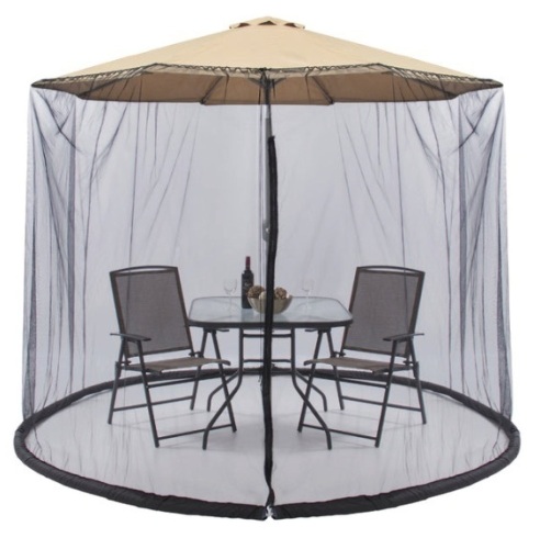 Adjustable Bug Net Accessory for Patio Umbrella w/ Zippered Door - 9ft - Lot 548
