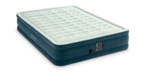 Intex Queen 15" Dura-Beam Deluxe Airbed Mattress with Built-in Pump - Lot 576