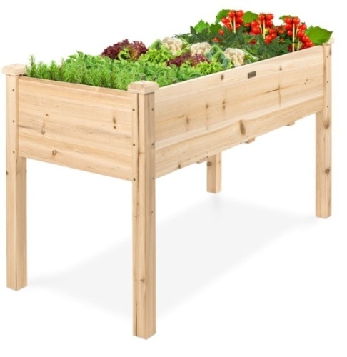 Raised Garden Bed, Elevated Wood Garden Planter Stand, 48x24x30in - Lot 588