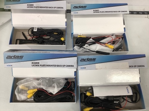 Lot of (4) Voxx ADAS License Plate Back Up Cameras, Untested, E-Comm Return, Retail 399.96 - Lot 193