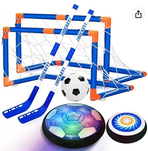 Hover Hockey Soccer Ball Set, Powers Up, Appears new, Retail 29.99 - Lot 533