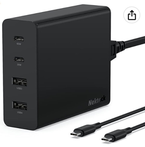 Nekteck 107W USB C Charger, Untested, Appears New, Retail 39.99 - Lot 395