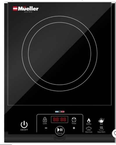 Mueller RapidTherm Induction Cooktop, Untested, E-Comm Return, Retail 69.99 - Lot 532