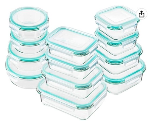 Bayco Glass Food Storage Containers, Appears new, Retail 39.99 - Lot 546