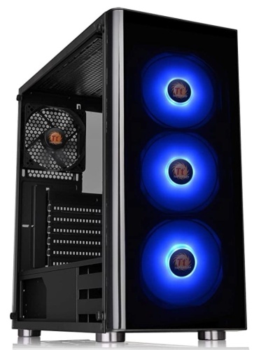Thermaltake V200 Tempered Glass RGB Edition Mid-Tower Chassis, New w/ Damage, Retail 84.99 - Lot 55