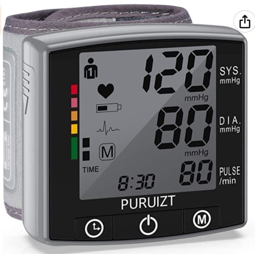PURUIZT Blood Pressure Monitor, Powers Up, Appears New, Retail 33.99 - Lot 499
