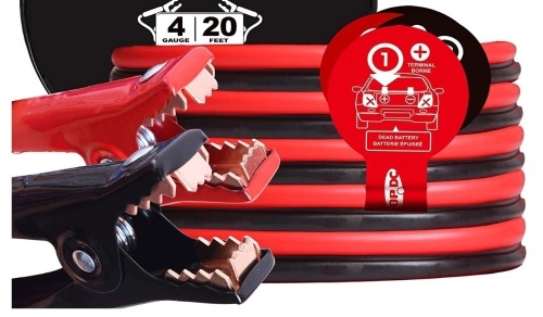 TOPDC Jumper Cables 4 Gauge 20 ft, E-Comm Return, Retail 23.95 - Lot 237