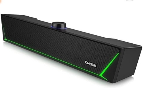 KMOUK PC Sound Bar, Powers Up, Appears New, Retail 39.99 - Lot 136