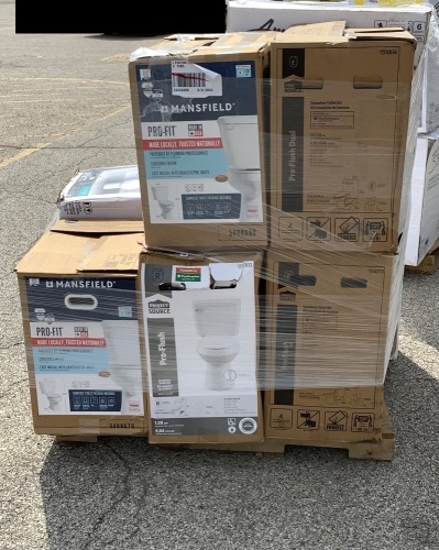 Pallet of Uninspected Bathroom Componets - Lot 33A