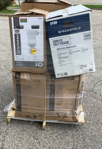 Pallet of Uninspected Bathroom Componets - Lot 253A