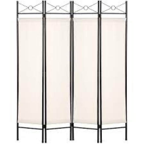 4-Panel Folding Privacy Screen Room Divider Decoration Accent, 6ft - Lot 1188