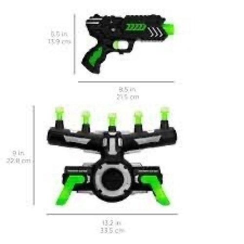 Glow-in-the-Dark Floating Target & Gun Set w/ 24 Darts, 20 Targets - Lot 1210